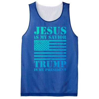 American Flag Jesus Is My Savior Trump Is My President Gift Mesh Reversible Basketball Jersey Tank