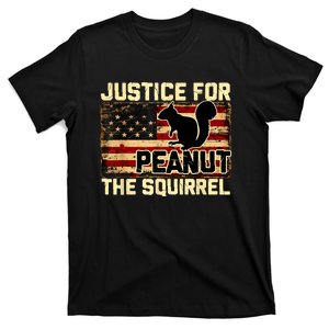 American Flag Justice For Peanut The Squirrel Peanut Gift T-Shirt