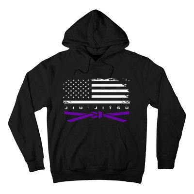 American Flag Jiu Jitsu Apparel Purple Belt Jiu Jitsu Hoodie