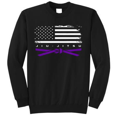 American Flag Jiu Jitsu Apparel Purple Belt Jiu Jitsu Sweatshirt