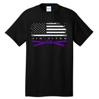 American Flag Jiu Jitsu Apparel Purple Belt Jiu Jitsu Tall T-Shirt