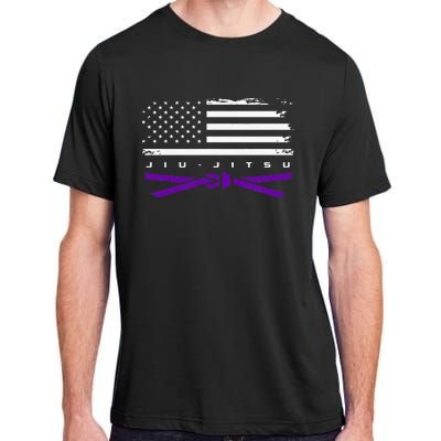 American Flag Jiu Jitsu Apparel Purple Belt Jiu Jitsu Adult ChromaSoft Performance T-Shirt