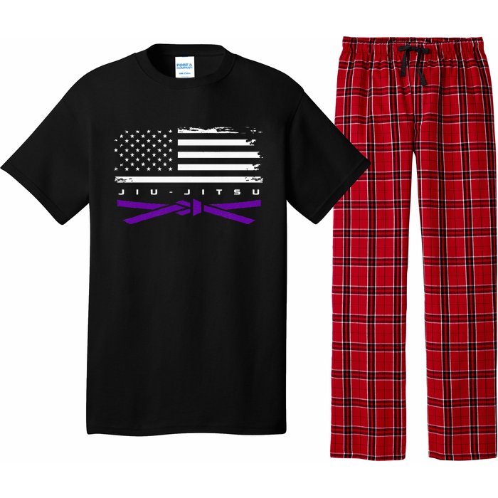 American Flag Jiu Jitsu Apparel Purple Belt Jiu Jitsu Pajama Set