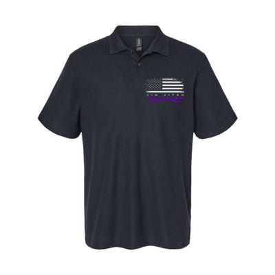 American Flag Jiu Jitsu Apparel Purple Belt Jiu Jitsu Softstyle Adult Sport Polo