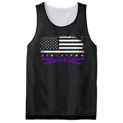 American Flag Jiu Jitsu Apparel Purple Belt Jiu Jitsu Mesh Reversible Basketball Jersey Tank