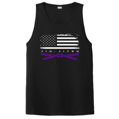 American Flag Jiu Jitsu Apparel Purple Belt Jiu Jitsu PosiCharge Competitor Tank