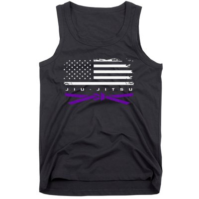 American Flag Jiu Jitsu Apparel Purple Belt Jiu Jitsu Tank Top