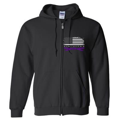 American Flag Jiu Jitsu Apparel Purple Belt Jiu Jitsu Full Zip Hoodie