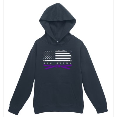 American Flag Jiu Jitsu Apparel Purple Belt Jiu Jitsu Urban Pullover Hoodie