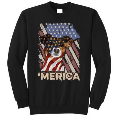 American Flag Jack Russell Terrier Patriotic Dog 4th Of July Sweatshirt