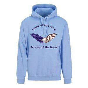 American Flag July 4th Eagle Land Of The Free Because Brave Gift Unisex Surf Hoodie