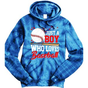 American Flag Just A Who Loves Baseball Gift Tie Dye Hoodie