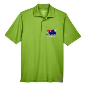 Australia Flag Jersey Australian Soccer Team Australian Men's Origin Performance Pique Polo