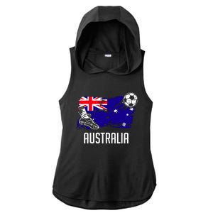 Australia Flag Jersey Australian Soccer Team Australian Ladies PosiCharge Tri-Blend Wicking Draft Hoodie Tank