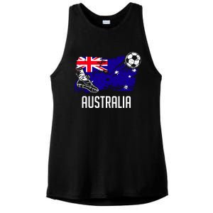 Australia Flag Jersey Australian Soccer Team Australian Ladies PosiCharge Tri-Blend Wicking Tank