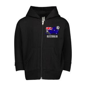 Australia Flag Jersey Australian Soccer Team Australian Toddler Zip Fleece Hoodie