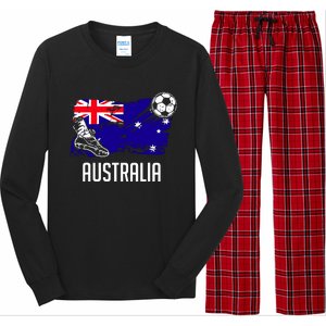 Australia Flag Jersey Australian Soccer Team Australian Long Sleeve Pajama Set