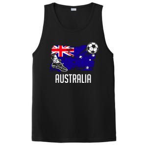 Australia Flag Jersey Australian Soccer Team Australian PosiCharge Competitor Tank