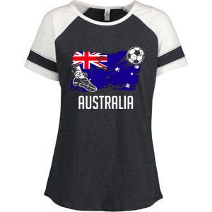 Australia Flag Jersey Australian Soccer Team Australian Enza Ladies Jersey Colorblock Tee