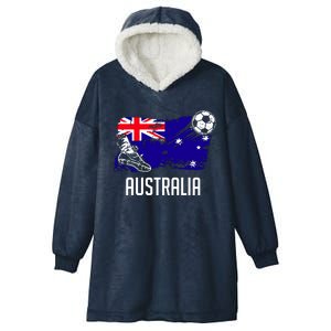 Australia Flag Jersey Australian Soccer Team Australian Hooded Wearable Blanket