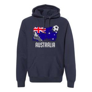 Australia Flag Jersey Australian Soccer Team Australian Premium Hoodie