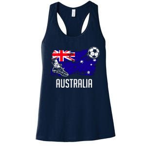 Australia Flag Jersey Australian Soccer Team Australian Women's Racerback Tank