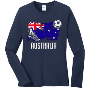 Australia Flag Jersey Australian Soccer Team Australian Ladies Long Sleeve Shirt