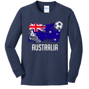 Australia Flag Jersey Australian Soccer Team Australian Kids Long Sleeve Shirt