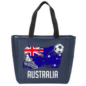 Australia Flag Jersey Australian Soccer Team Australian Zip Tote Bag