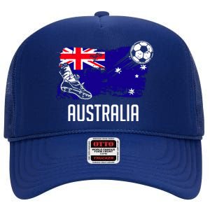 Australia Flag Jersey Australian Soccer Team Australian High Crown Mesh Back Trucker Hat