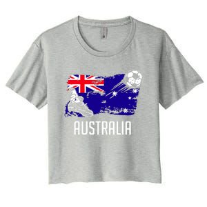 Australia Flag Jersey Australian Soccer Team Australian Women's Crop Top Tee