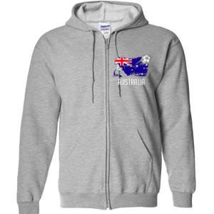 Australia Flag Jersey Australian Soccer Team Australian Full Zip Hoodie