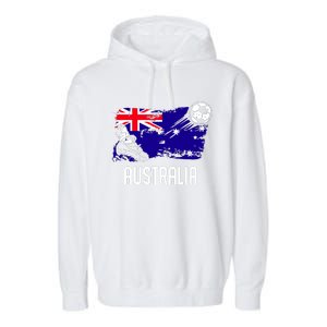 Australia Flag Jersey Australian Soccer Team Australian Garment-Dyed Fleece Hoodie