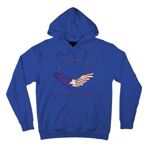 American Flag July 4th Eagle Land Of The Free Because Brave Gift Hoodie