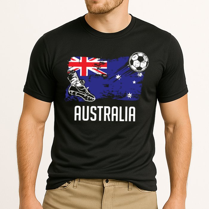 Australia Flag Jersey Australian Soccer Team Australian Cooling Performance Crew T-Shirt