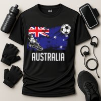 Australia Flag Jersey Australian Soccer Team Australian Cooling Performance Crew T-Shirt