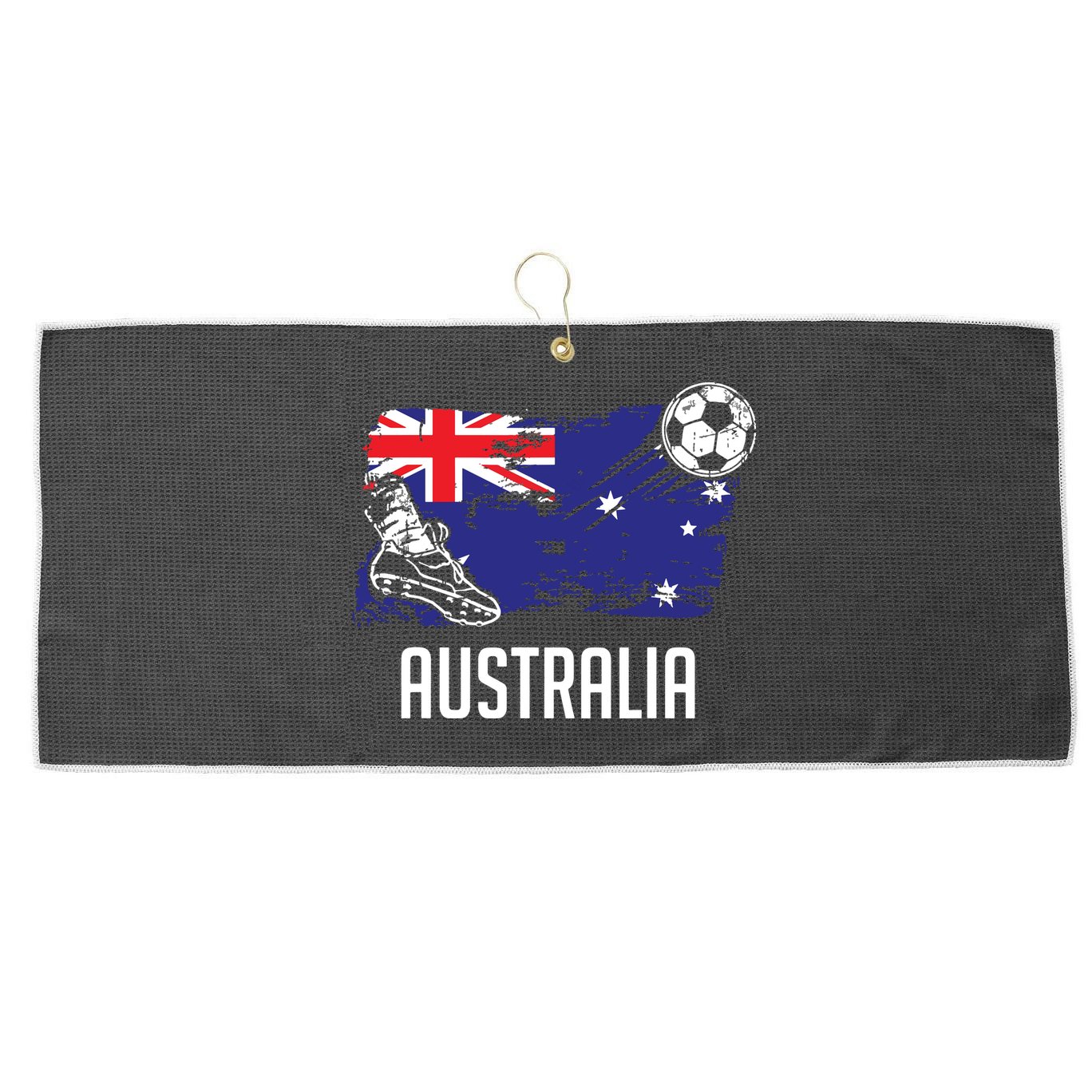 Australia Flag Jersey Australian Soccer Team Australian Large Microfiber Waffle Golf Towel