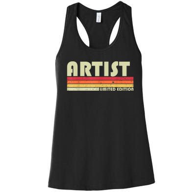 ARTIST Funny Job Title Profession Birthday Worker Idea Women's Racerback Tank