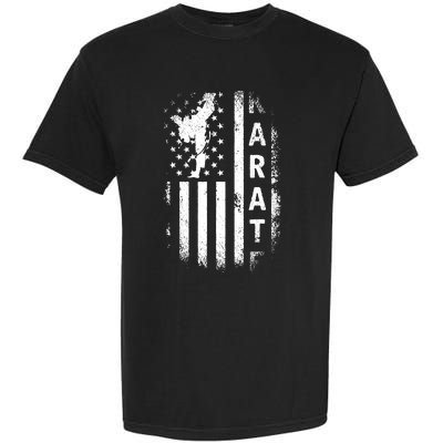 America Flag Japan Martial Arts Ninja Gift Karate Garment-Dyed Heavyweight T-Shirt