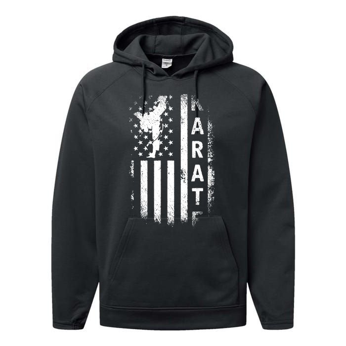 America Flag Japan Martial Arts Ninja Gift Karate Performance Fleece Hoodie