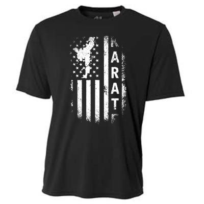 America Flag Japan Martial Arts Ninja Gift Karate Cooling Performance Crew T-Shirt