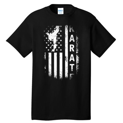 America Flag Japan Martial Arts Ninja Gift Karate Tall T-Shirt