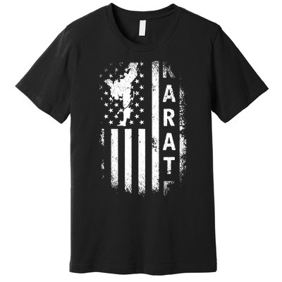 America Flag Japan Martial Arts Ninja Gift Karate Premium T-Shirt