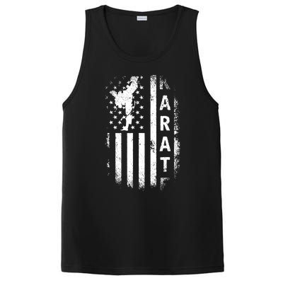 America Flag Japan Martial Arts Ninja Gift Karate PosiCharge Competitor Tank