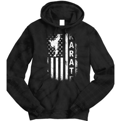 America Flag Japan Martial Arts Ninja Gift Karate Tie Dye Hoodie