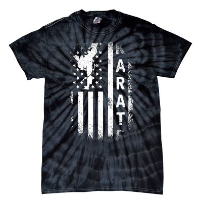 America Flag Japan Martial Arts Ninja Gift Karate Tie-Dye T-Shirt