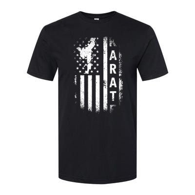 America Flag Japan Martial Arts Ninja Gift Karate Softstyle CVC T-Shirt