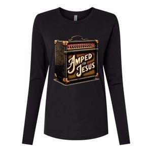 Amped for Jesus Christian Worship Music Praise and Faith Womens Cotton Relaxed Long Sleeve T-Shirt