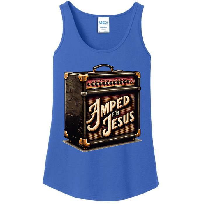 Amped for Jesus Christian Worship Music Praise and Faith Ladies Essential Tank