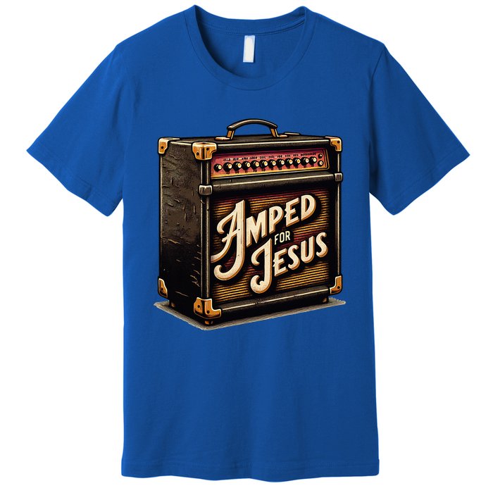 Amped for Jesus Christian Worship Music Praise and Faith Premium T-Shirt